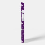 怖いスカルクレプマスクリスマススノーフレーク紫 Case-Mate iPhoneケース (裏面 / 左)