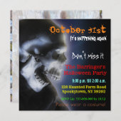 怖いスカルゾーフクールィハロウィン招待状 招待状 (正面/裏面)