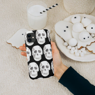 怖いスカルハロウィンブラック&ホワイト iPhone 11 ケース