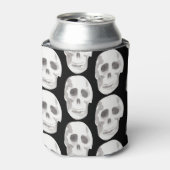 怖いスカルパターンハロウィーン 缶クーラー (缶正面)