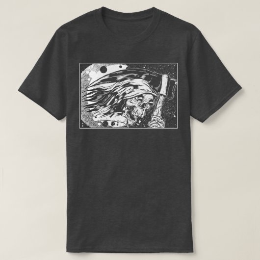 怖いスカルワンドウクラシックィザードTシャツ Tシャツ (デザイン正面)