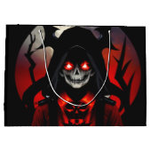 怖いスカル幽霊ハロウィーン ラージペーパーバッグ (裏面)