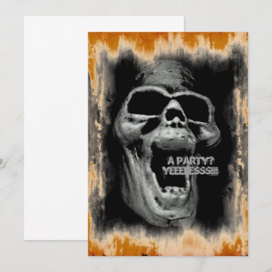 怖いスカル招待状 招待状 (正面/裏面)