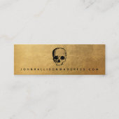 怖いスカル金ゴールド名刺 スキニー名刺 (正面)