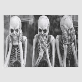 怖いスケルトンおもしろいハロウィーンティッシュペーパー 薄葉紙