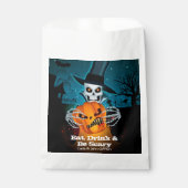 怖いスケルトンとカボチャのハロウィーン フェイバーバッグ (正面)