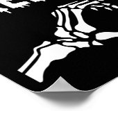 怖いスケルトンのハンドハロウィーンを持っている ポスター (角)