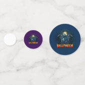 怖いスケルトンの夜ハロウィーン、私のハロウィンムード。 コンフェッティ (裏面)