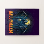 怖いスケルトンの夜ハロウィーン、私のハロウィンムード。 ジグソーパズル (横)