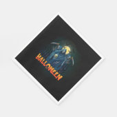 怖いスケルトンの夜ハロウィーン、私のハロウィンムード。 スタンダードランチョンナプキン (角)