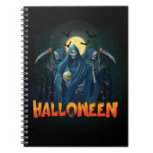 怖いスケルトンの夜ハロウィーン、私のハロウィンムード。 ノートブック (正面)