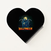 怖いスケルトンの夜ハロウィーン、私のハロウィンムード。 ノートブック (裏面)