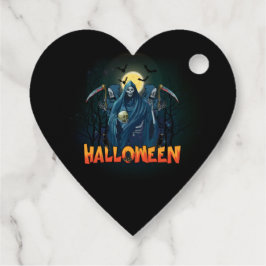 怖いスケルトンの夜ハロウィーン、私のハロウィンムード。 フェイバータグ