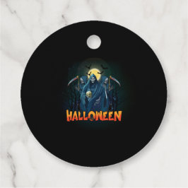 怖いスケルトンの夜ハロウィーン、私のハロウィンムード。 フェイバータグ