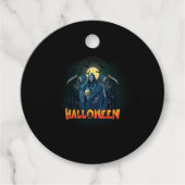 怖いスケルトンの夜ハロウィーン、私のハロウィンムード。 フェイバータグ (正面)