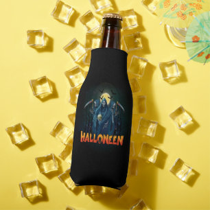 怖いスケルトンの夜ハロウィーン、私のハロウィンムード。 ボトルクーラー