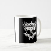 怖いスケルトンの頭 コーヒーマグカップ (正面右)