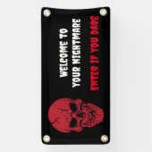 怖いスケルトンスカルハロウィーンバナー 横断幕 (縦)