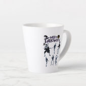 怖いスケルトンパーティー カフェラテマグ (右アングル)