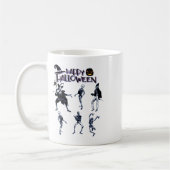 怖いスケルトンパーティー コーヒーマグカップ (左)