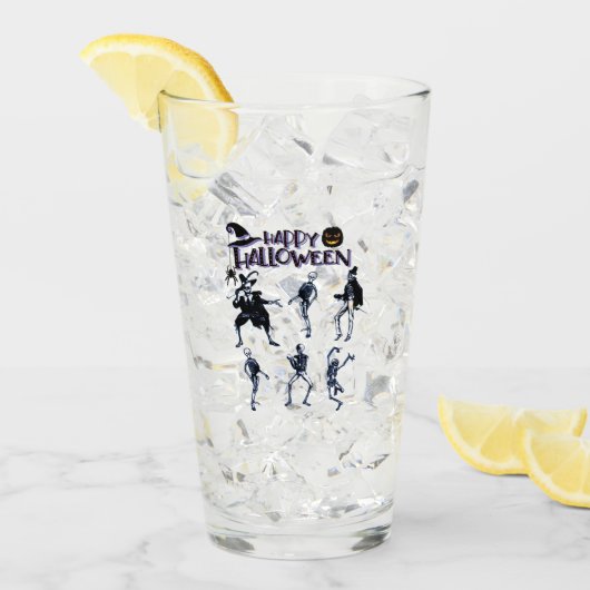 怖いスケルトンパーティー タンブラーグラス (アイス正面)