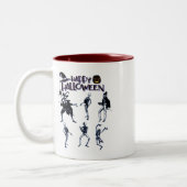 怖いスケルトンパーティー ツートーンマグカップ (左)