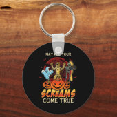 怖いスケルトンモンスターズおもしろい幽霊レイジークリーピーハ キーホルダー (正面)