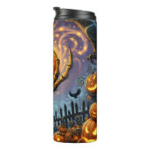 怖いスケルトン手押さえカボチャ タンブラー (回転右)