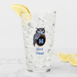 怖いスコップフクロウモノグラム タンブラーグラス