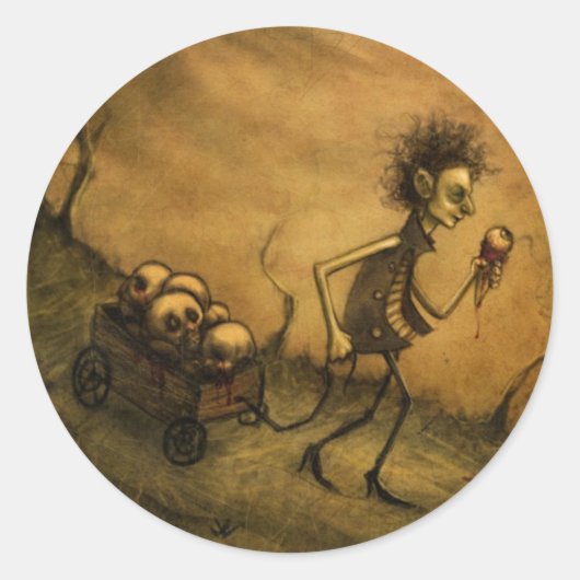 怖いストーリーのシール ラウンドシール (正面)