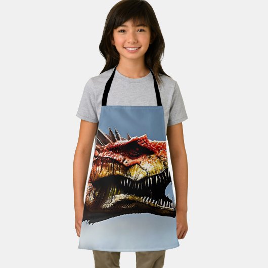 怖いスピノサウルス恐竜、キッズエプロン エプロン (インサイチュ)