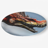 怖いスピノサウルス恐竜、紙プレート ペーパープレート (アングル)