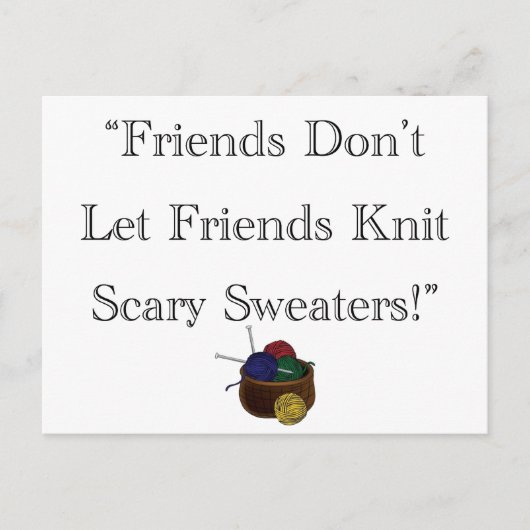 怖いセーター！ ポストカード (正面)