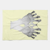 怖いゾクゾクした化け物のナラ手 キッチンタオル (横)