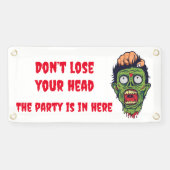 怖いゾンビハロウィーンテーマバナー 横断幕 (横)