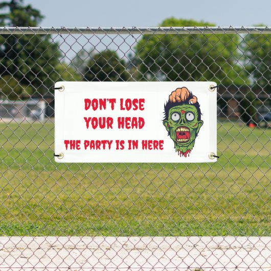 怖いゾンビハロウィーンテーマバナー 横断幕 (インサイチュ)