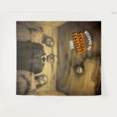 怖いゾンビファミリー ハロウィン 吊り下げ背景 タペストリー (正面(横))