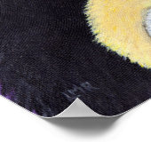 怖いタキシード猫と可愛い絵画アヒル ポスター (角)