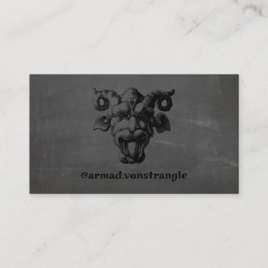 怖いダークデモニック顔 名刺 (正面)