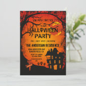 怖いダークナイトハロウィーンこうもりパーティー 招待状 (スタンド正面)