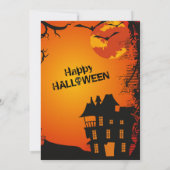 怖いダークナイトハロウィーンこうもりパーティー 招待状 (裏面)