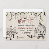 怖いテイルズダークフェアリーテイルハロウィーン招待状 招待状 (正面/裏面)