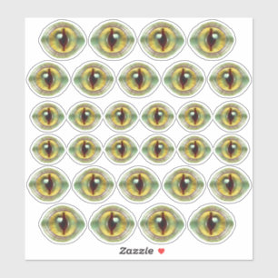 怖いトカゲエイリアンドラゴン恐竜の怪物の目 シール