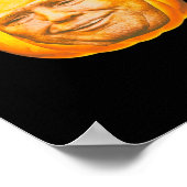 怖いトランプキンパンプキンハローウィンパーティデザイン ポスター (角)