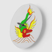 怖いドラゴン ラージ壁時計 (傾斜)