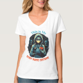 怖いナース衣装Tシャツ Tシャツ