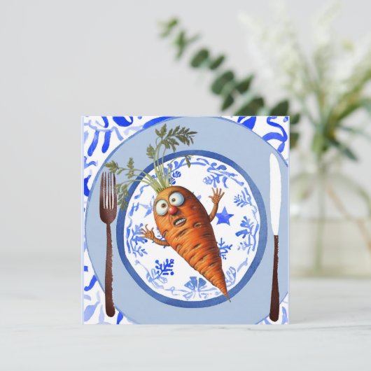 怖いニンジンのクリスマスディナー設定野菜 シーズンカード (スタンド正面)