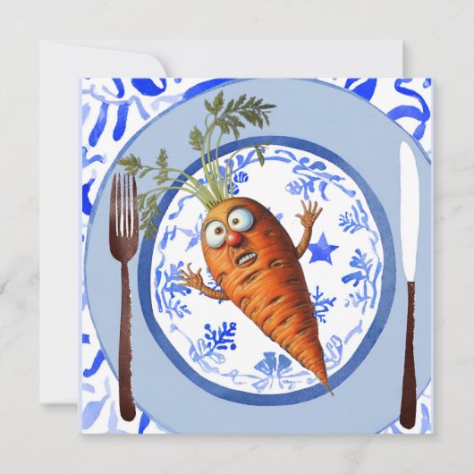 怖いニンジンのクリスマスディナー設定野菜 シーズンカード (正面)