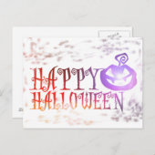 怖いハッピーハローウィンカボチャ ポストカード (正面/裏面)