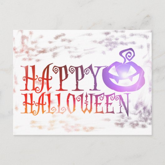 怖いハッピーハローウィンカボチャ ポストカード (正面)